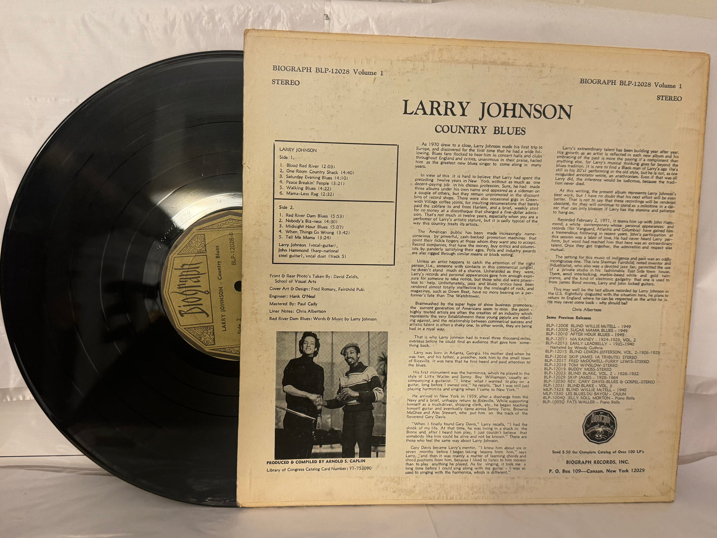 Larry Johnson - Country Blues - Strong VG